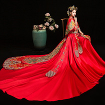 Xiuhe dress bride 2021 new Chinese wedding wedding wedding dress Feng Guanxia wedding dress big tail Xiuhe wedding wedding dress