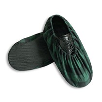 Plaid cotton round head anti-slip bottom cloth shoes cover Home Indoor washable abrasion-proof and dust-proof male and female big code cloth foot sleeve