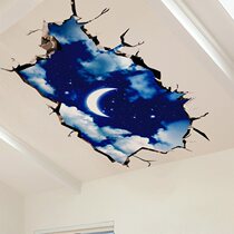 3D three-dimensional wall stickers Bedroom living room roof decorations Ceiling Roof ceiling stickers self-adhesive personality creativity