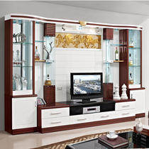 Living room overall combination TV cabinet Hall cabinet small apartment multi-function Film and Television background wall cabinet integrated Cabinet modern and simple