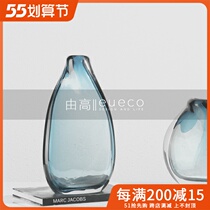 Extremely Minimalist Modern Glass Vase Home Soft Adornment Prototype Room room Dining Room Table Noodle Flower Arranger Art Pendulum