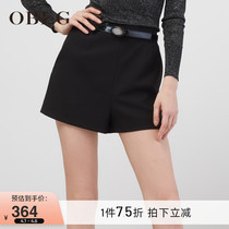 OBEG Ou Biqian new succinct commuter shorts Spring paragraph women wear high waist A pair of pants 1093019