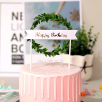 Hipster green cake decoration Flower vines basket Garland insert happy birthday girlfriend girl party