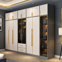 Modern simple combination home simple wardrobe Nordic small apartment light luxury bedroom cabinet cloakroom overall wardrobe