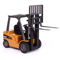 Tandem Simulation Alloy Forklift construction work toy car model childrens boxed toy swing piece