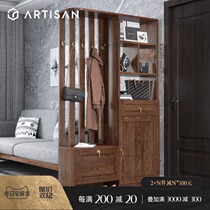 Jian Nordic ash porch cabinet shoe cabinet integrated solid wood light luxury cabinet into the home partition cabinet screen door Hall Cabinet