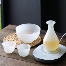 Xinyaju light extravagant high-grade Japanese jade porcelain wine set warm Hulk ceramic hot wine pot White wine bottle