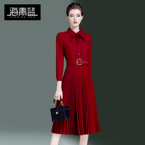 Haiqing Blue Dress Children 2022 Spring Dress New small crowddesign sensation polo collar elegant name Yuanyan dress 17001