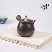 Spot Japanese imports often slippery burnt Zhaolong made Mei Yuan Zhao two side to the emergency teapot tea set Nine Palace pot kung fu