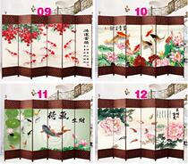 Foldable massage screen partition porch solid wood office room company thickened tea house layout clinic background wall