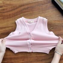 Girls Waistcoat Middle and large childrens cotton waistcoat Childrens Spring and Autumn thin cardigan Girls clothes 2020 Summer new outer wear