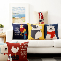 Koala bear solid color cushion waist back cushion sofa pillow modern simple bedside pillow case Chair Pillow core