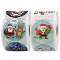 1 5 inch 3 8cm Christmas Sticker gift seal label Christmas party gift packaging decoration label