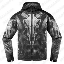 BILLBACKICON] High collar domineering antelope skull Harley retro motorcycle riding suit