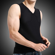 Mens net vest sports ice wire mesh breathable t-shirt men ultra-thin loose hollow mesh summer tide card