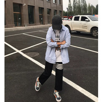 Wei pants Joker four bars 2021 autumn and winter straight Hong Kong style new Harlan men and women Korean trend casual pants Net Red