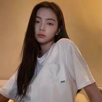 Drew Letter Smiley Face Pockets Justin Bieber Men and Women Same Tide Brand FOG High Street Simple Cotton Short Sleeve T-Shirt