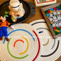 ten thousand Paparazzi Shops Handmade Woven Dining Mat Cups Cushion Food Swing Pat Mat