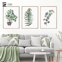 DIY digital oil painting modern simple coloring hand painted background decoration hanging painting Nordic plant flower turtle back leaves