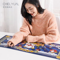 Guochao Chinese style lucky cat heating mouse pad office warm table pad heating oversized winter warm hand heating board desktop computer students writing personality creativity