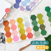 Hexagon Note Index Sticker hipster Simple Notes Classification Hand Account Mark Indicating Label Sticker 2 into 8