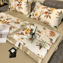  High-end double-sided Lenzing Tencel summer cool quilt Pastoral wind air conditioning quilt washable quilt core four-season universal four-piece set