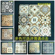 Nordic retro tile color printed brick Cement antique brick 600x600 guest restaurant kitchen non-slip floor tile