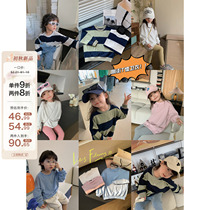 Red Bean Mom Childrens Clothes Girls Boys Sweatshirts Spring and Autumn Models Boys and Girls Baby Autumn Clothes Childrens Tops Autumn Trendy Style