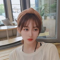 Hairy wide-edge knotted hairband simple hairpin female Korean face small temperament hair belt Joker out net red headband