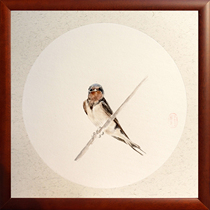 (Send solid wood framed) Wang Yuwei watercolor Spring Yan living room bedroom decoration painting