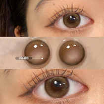 American pupil year throw female 2021 new large diameter monthly throw box AI Jing flagship store brown contact lens half year throw JL