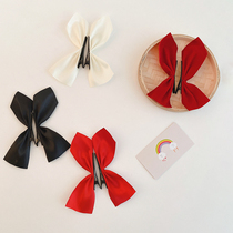 Childrens pair of clip bow tie heads Hairpin Princess Cute Hairpin South Korea Girl Hair Accessories for New Year Red Liu Haiclip