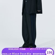 INSNLASIA original three-dimensional overcut trousers tide brand hip-hop drop straight pants mens and womens bottoms