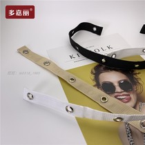 Clothing store Super hanging clothes strip with hole cloth material connection hanger pants clip hook hook chain cloth leather strip rice white and black