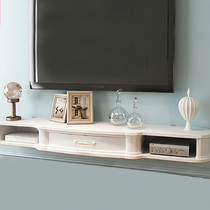 Fashion Rigour Small Family Style American Wall Hung TV Cabinet TV Wall Set set-top box Living Room Partition Baking Varnish