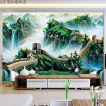 Chinese custom TV background wall mural landscape country painting wallpaper living room office wall paper Wanli Great Wall wall cloth