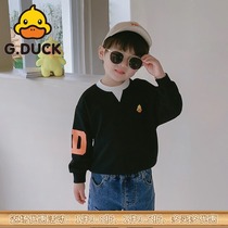 ME012 little yellow DUCK G DUCK childrens spring and autumn clothes fashionable foreign clothes childrens boys and boys out clothes tide