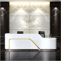 Company Roast Lacquer Front Desk Reception Desk Desk Yingbin Desk Intermediary Service Desk Cashier Desk Hall Hotel Beauty Salon