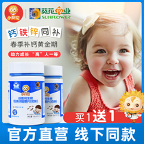Small sunflower calcium iron zinc chewable tablets flagship calcium tablets childrens growth calcium carbonate youth supplement calcium growth