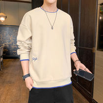 Sweater mens long sleeve T-shirt spring and autumn Korean version of the trend wild handsome loose base shirt mens autumn coat T