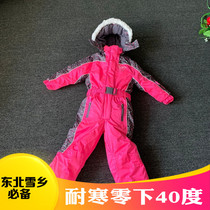 Foreign trade childrens one-piece ski suit thickened winter girl baby ski pants windproof waterproof warm stormtrooper