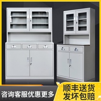 Steel tin Western medicine cabinet Operation adjustment table Clinic instrument cabinet Hospital drugstore file drawer cabinet locker