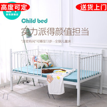 Wrought Iron childrens bed widen bedside splicing bed with guardrail crib boy single bed girl princess bed custom