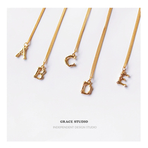 G S letter blotting method minimalist 100 lap temperament English letter necklace retro trendy designer necklace