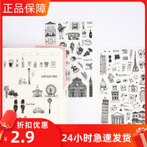 Korean creative stickers all over the world storage pvc Handbook flat stickers DIY 6
