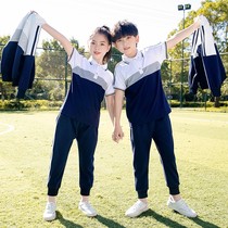 Bellanson Horse School Uniform Suit Elementary And Middle School Students Spring Autumn Clothing Three Sets Children Class Children Class New Kindergarten Garden Suit Summer