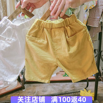 Boys shorts summer thin model 2020 new childrens pants baby casual five-point pants Korean version of Big pp pants foreign style
