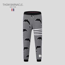 THOM BARNACLE official PANTS MEN 2021 PURE COTTON LOOSE BUNCHES BELT Handsome Gas Casual Long Pants