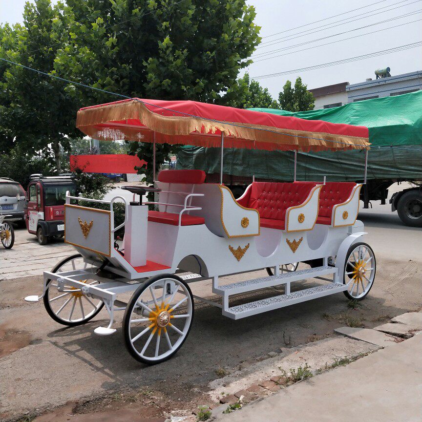 Three-row sightseeing carriage Electric sightseeing carriage Tourist carriage