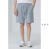 Summer slim slightly milled hair full tightness grey sports shorts male loose outside wearing 50% pants for men 5 out of 5